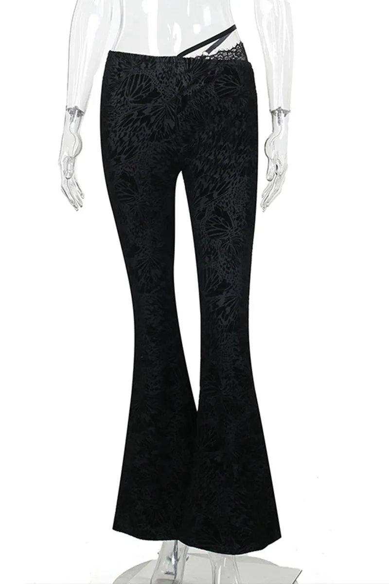 PR3127 Bootcut Lace Leggings Pant