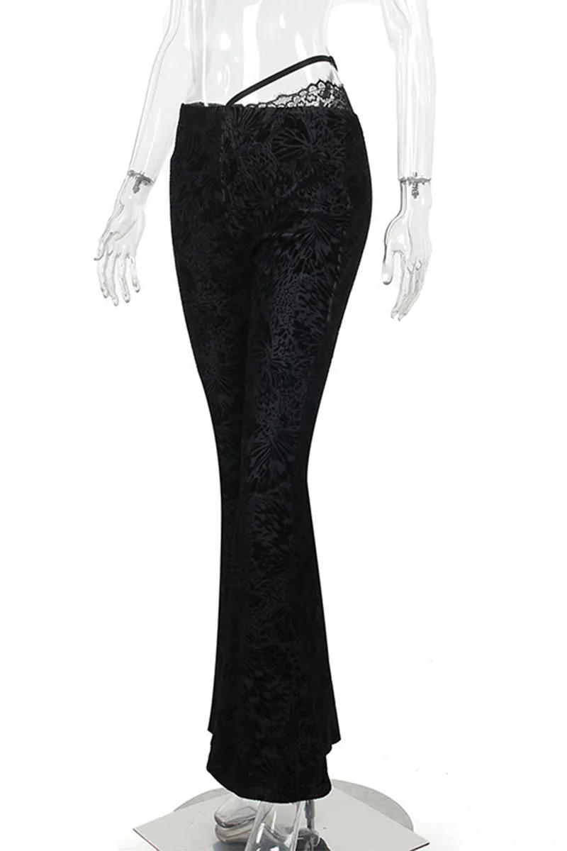 PR3127 Bootcut Lace Leggings Pant
