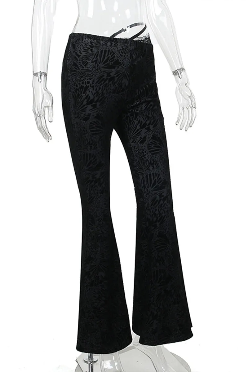PR3127 Bootcut Lace Leggings Pant