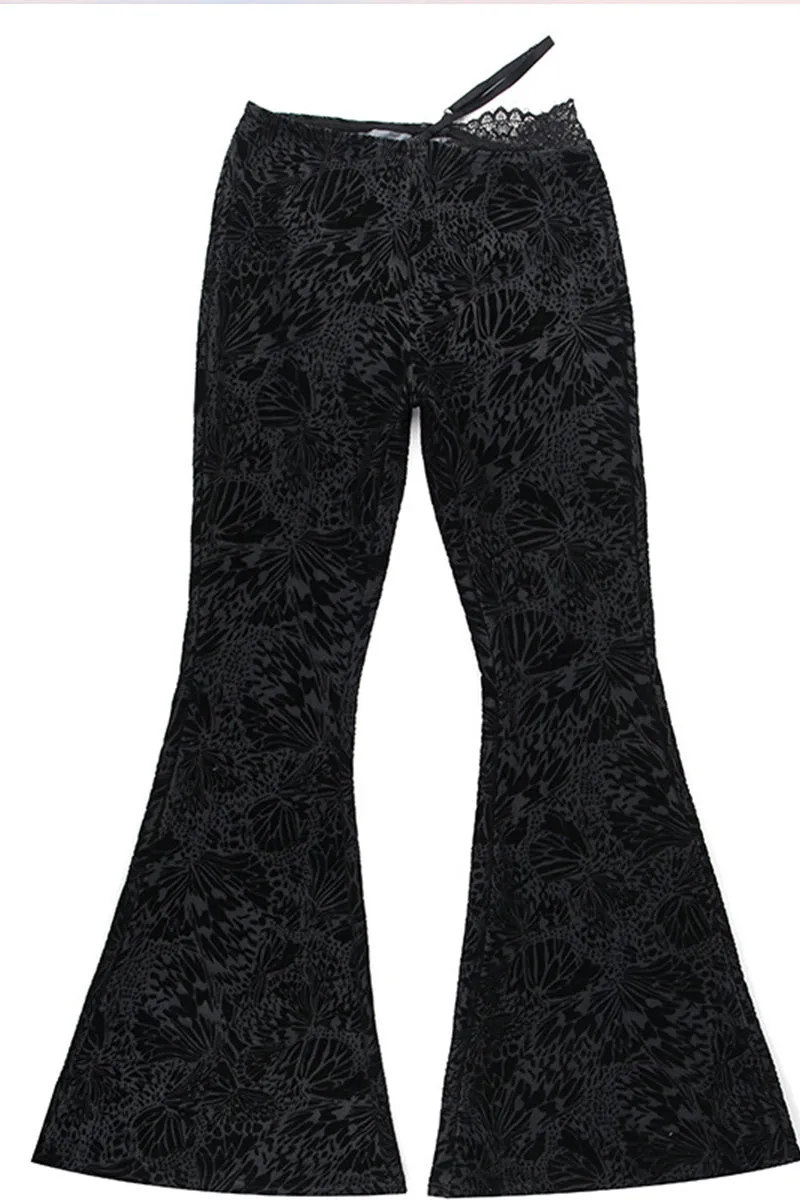 PR3127 Bootcut Lace Leggings Pant