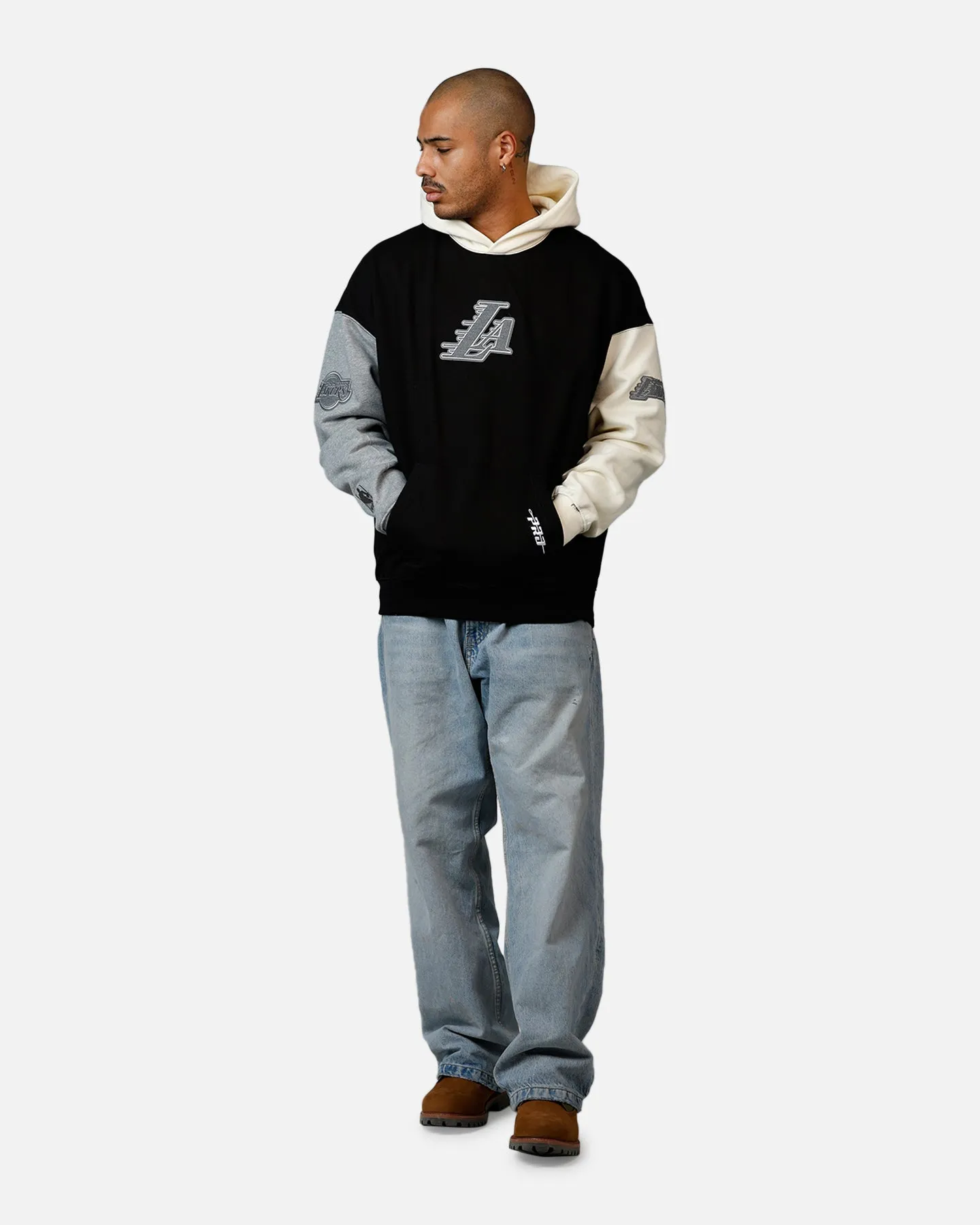 Pro Standard Los Angeles Lakers Reverse French Terry Hoodie Black/Grey