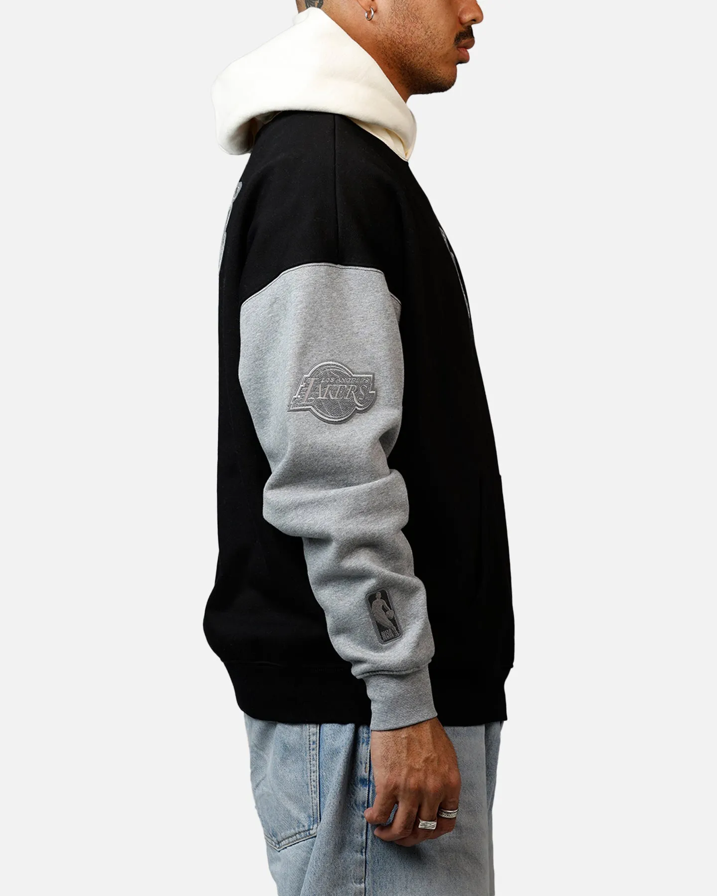 Pro Standard Los Angeles Lakers Reverse French Terry Hoodie Black/Grey