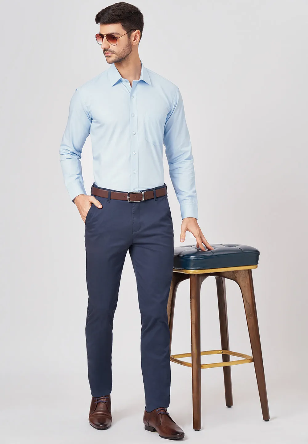 Pure Cotton Formal-regular Fit Shirt - 43445