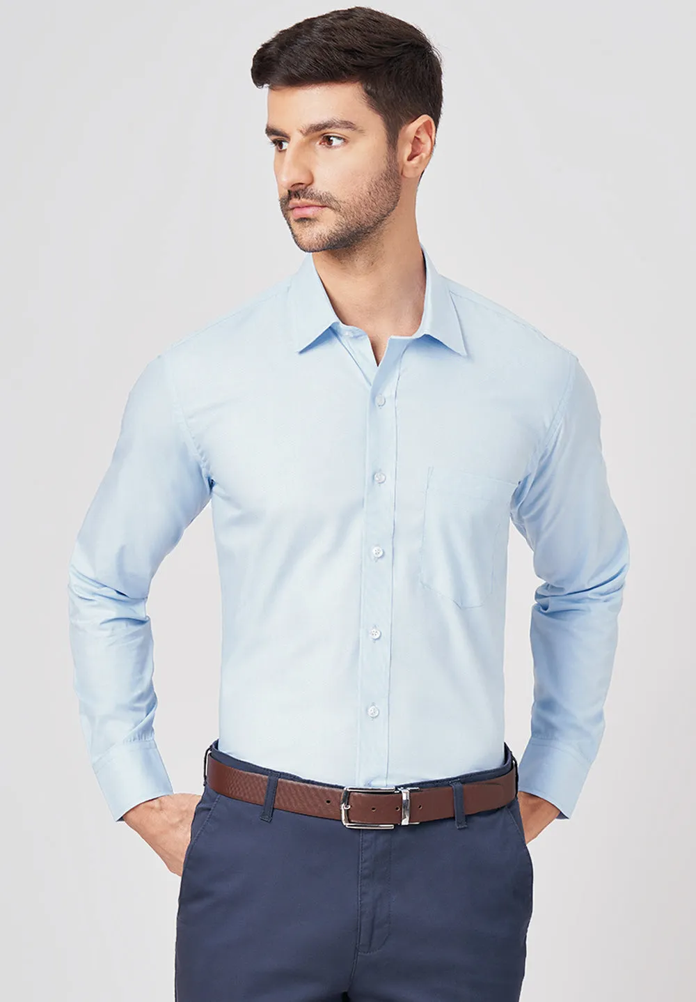 Pure Cotton Formal-regular Fit Shirt - 43445