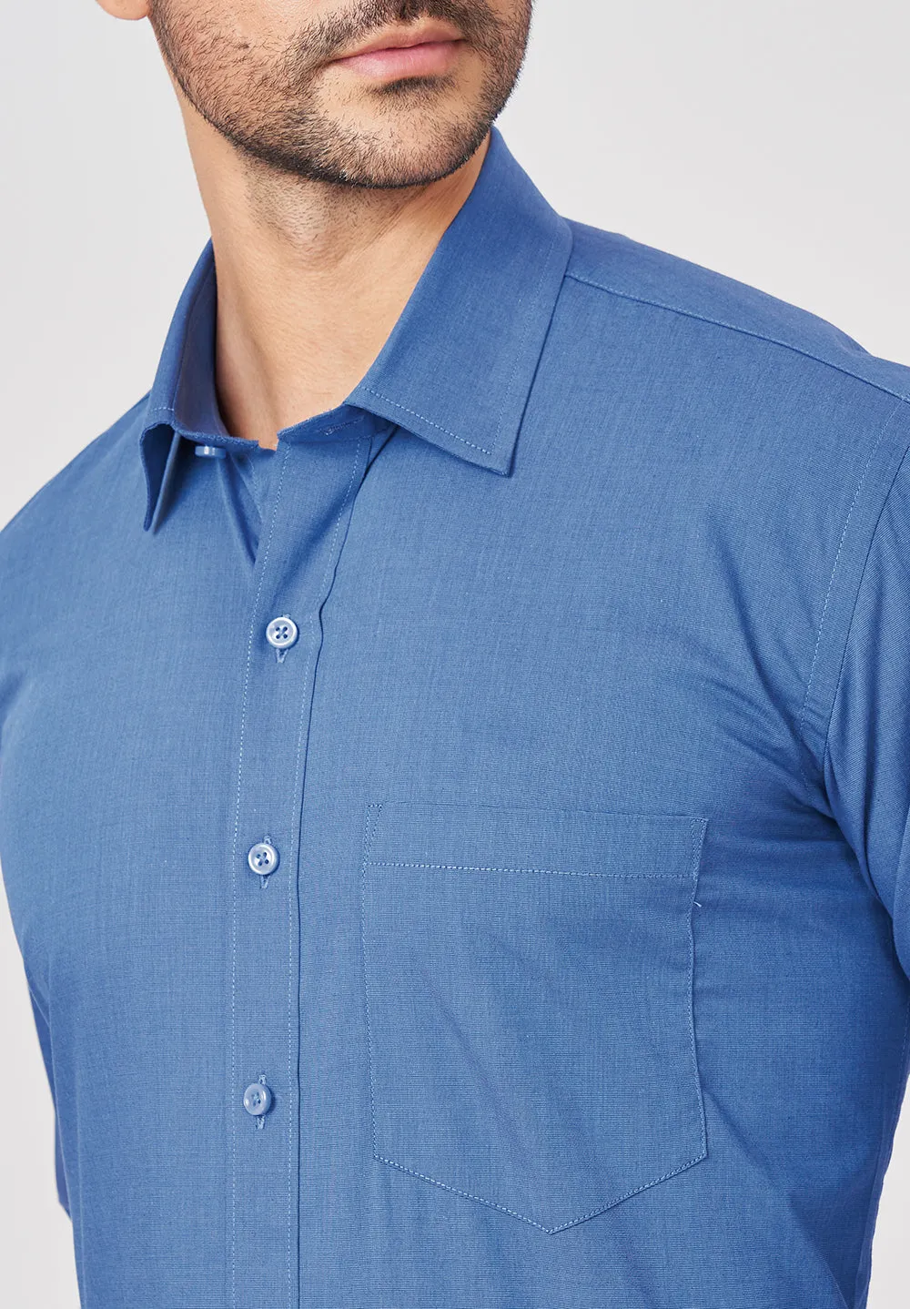 Pure Cotton Formal-regular Fit Shirt - 43455
