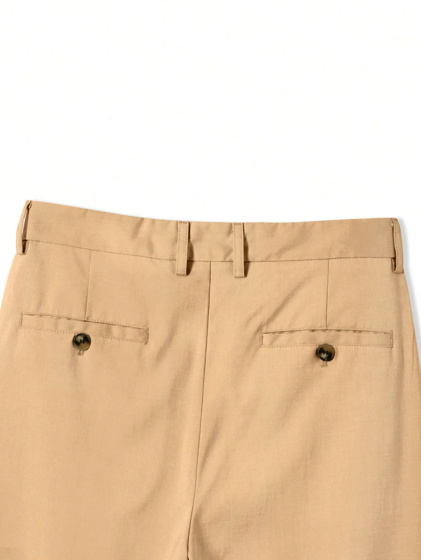 QA Homme Men's Solid Color Casual Daily Wear Long Trousers