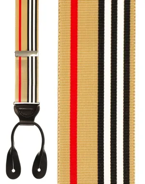 "Burberry" Tan Suspenders