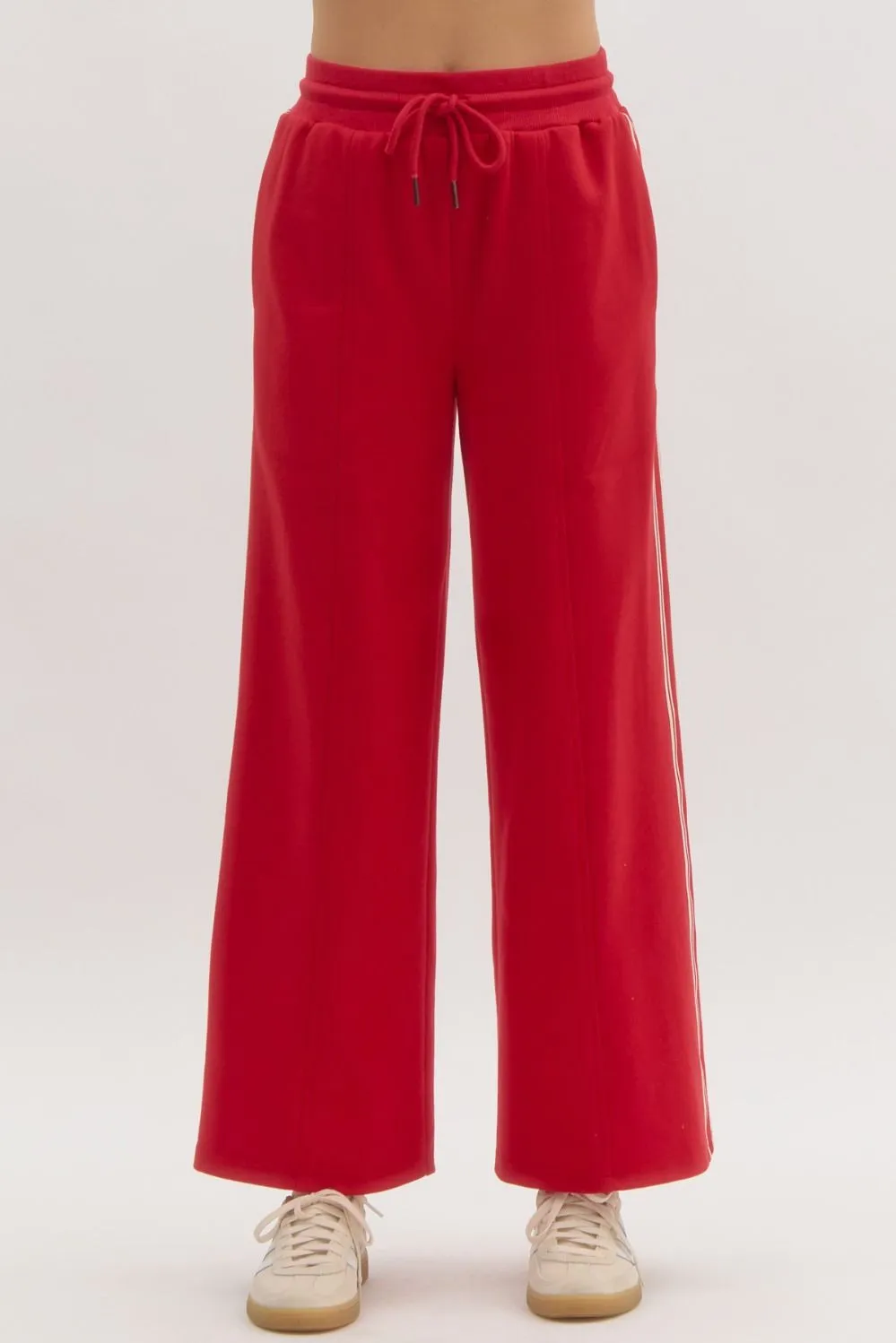 Red & White Pant Set
