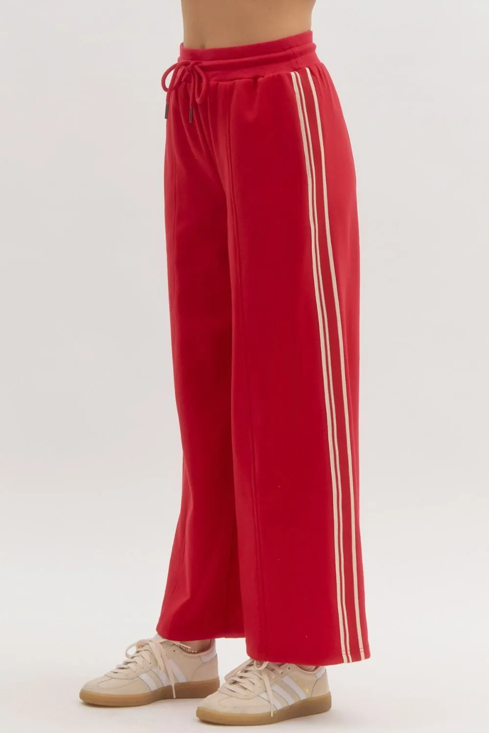Red & White Pant Set