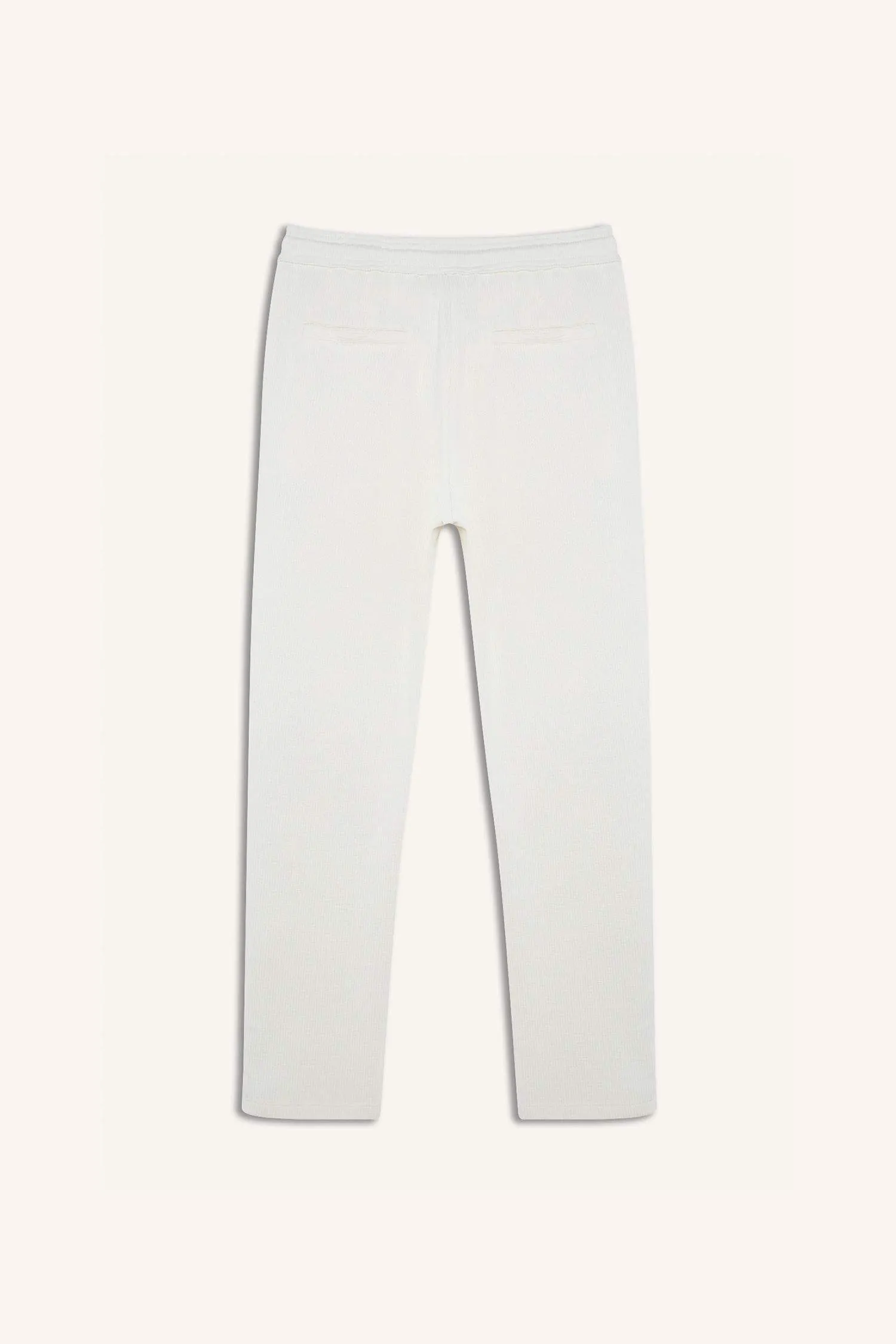 Regular Fit Track Bottom Waisted Lace-Up Pocket Detailed Flat Leg