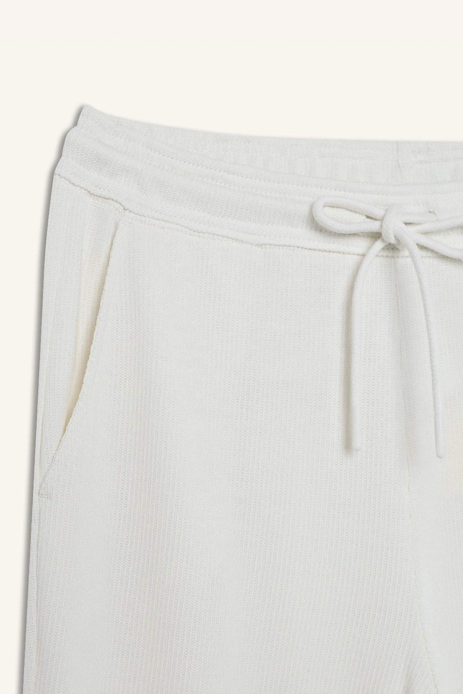 Regular Fit Track Bottom Waisted Lace-Up Pocket Detailed Flat Leg