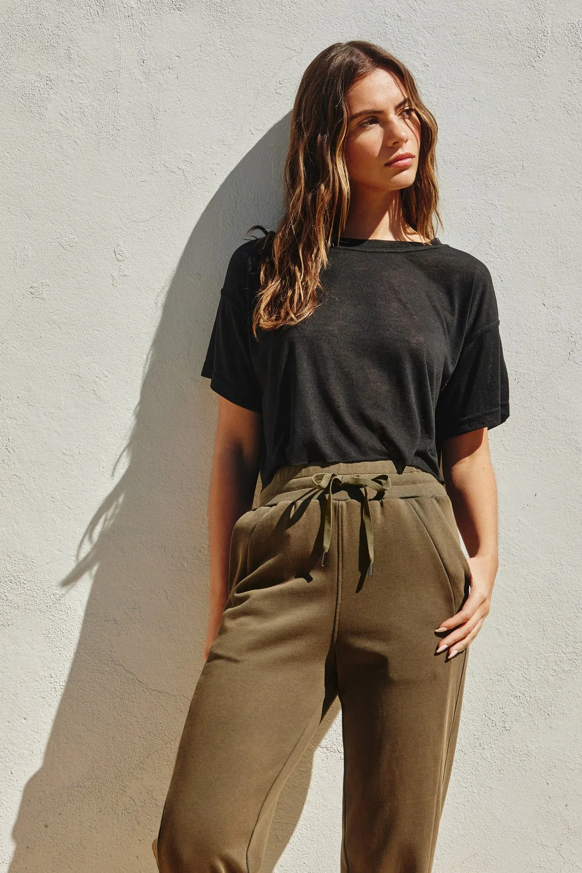Remi Cropped Raw Hem Tee