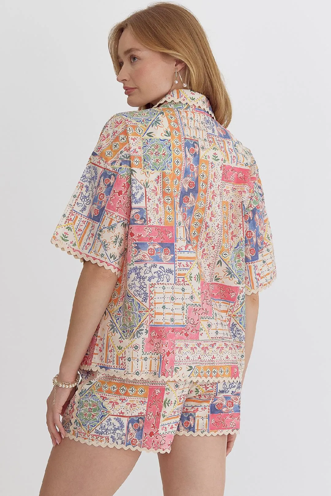 Ric Rac Print Top