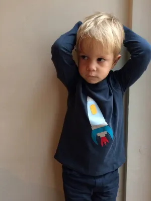 Rocket - Long Sleeved T-shirt - Blue