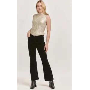 Rosa Black Velvet Bootcut