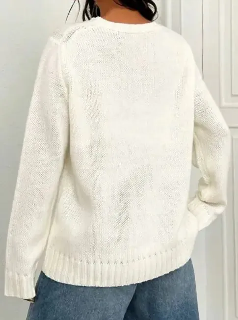 Round Neck Flag Sweater Patriot for Youth