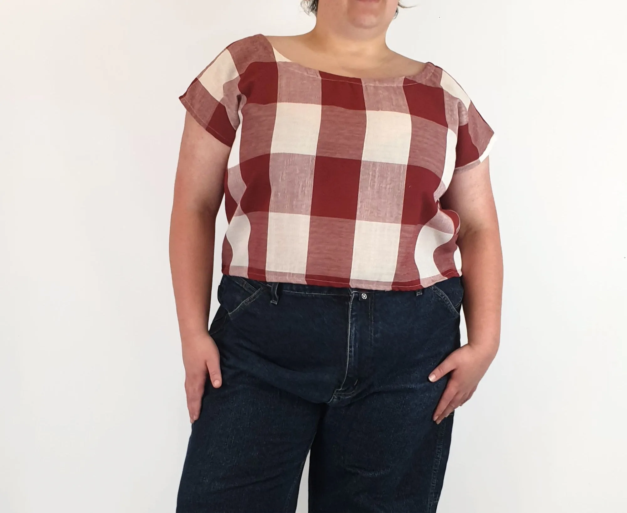 Rummage Style red check top size 20