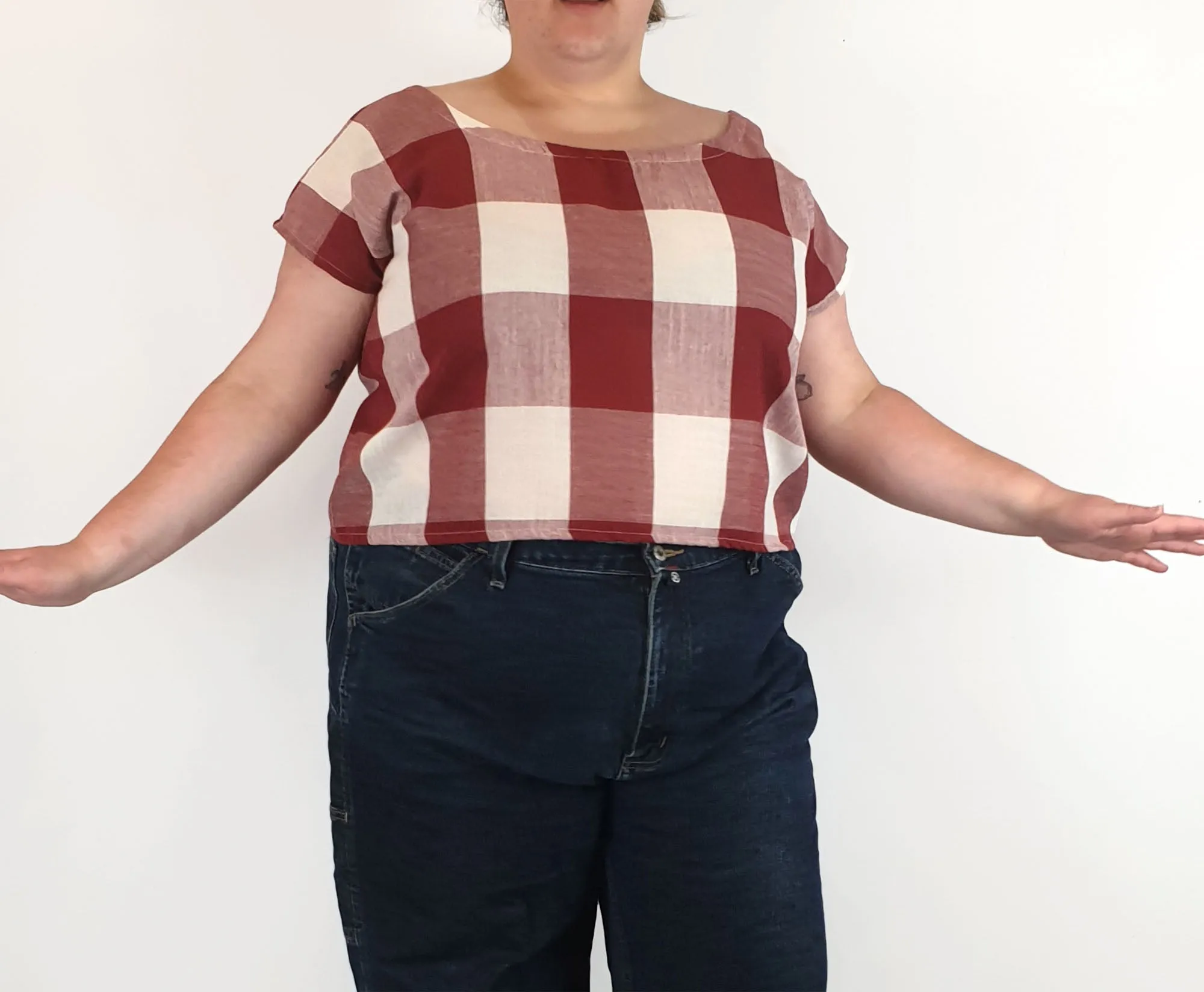 Rummage Style red check top size 20