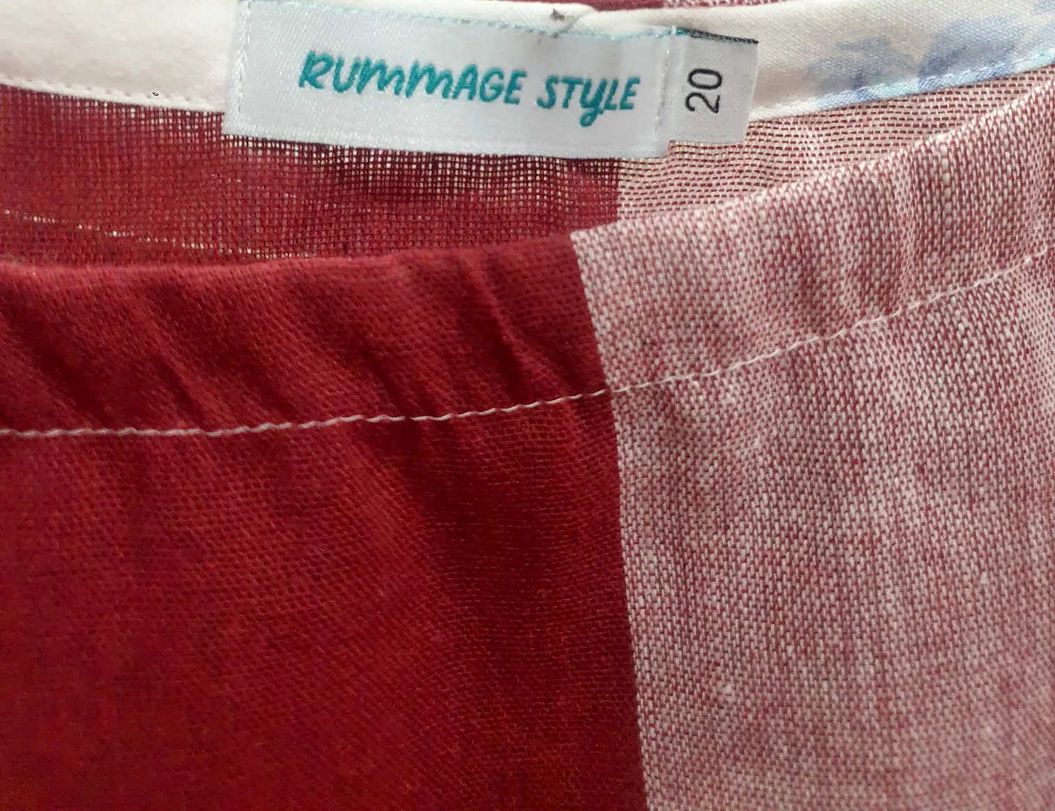 Rummage Style red check top size 20