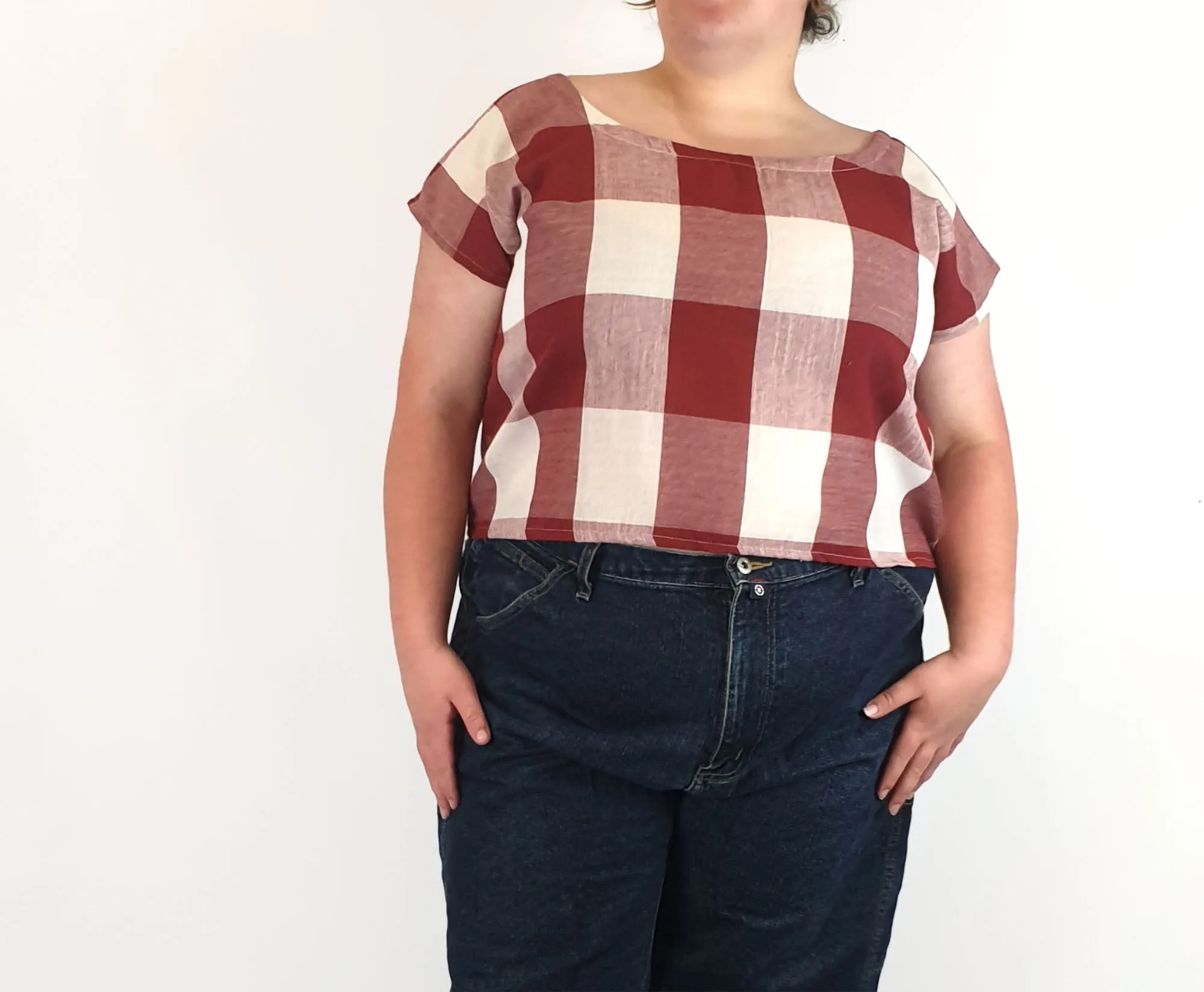 Rummage Style red check top size 20