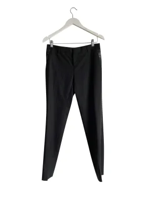 Saint Laurent Leather- Trimmed Wool-Twill Tuxedo Pants