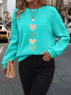 Schickes Strickpullover mit Herzschlag-Muster