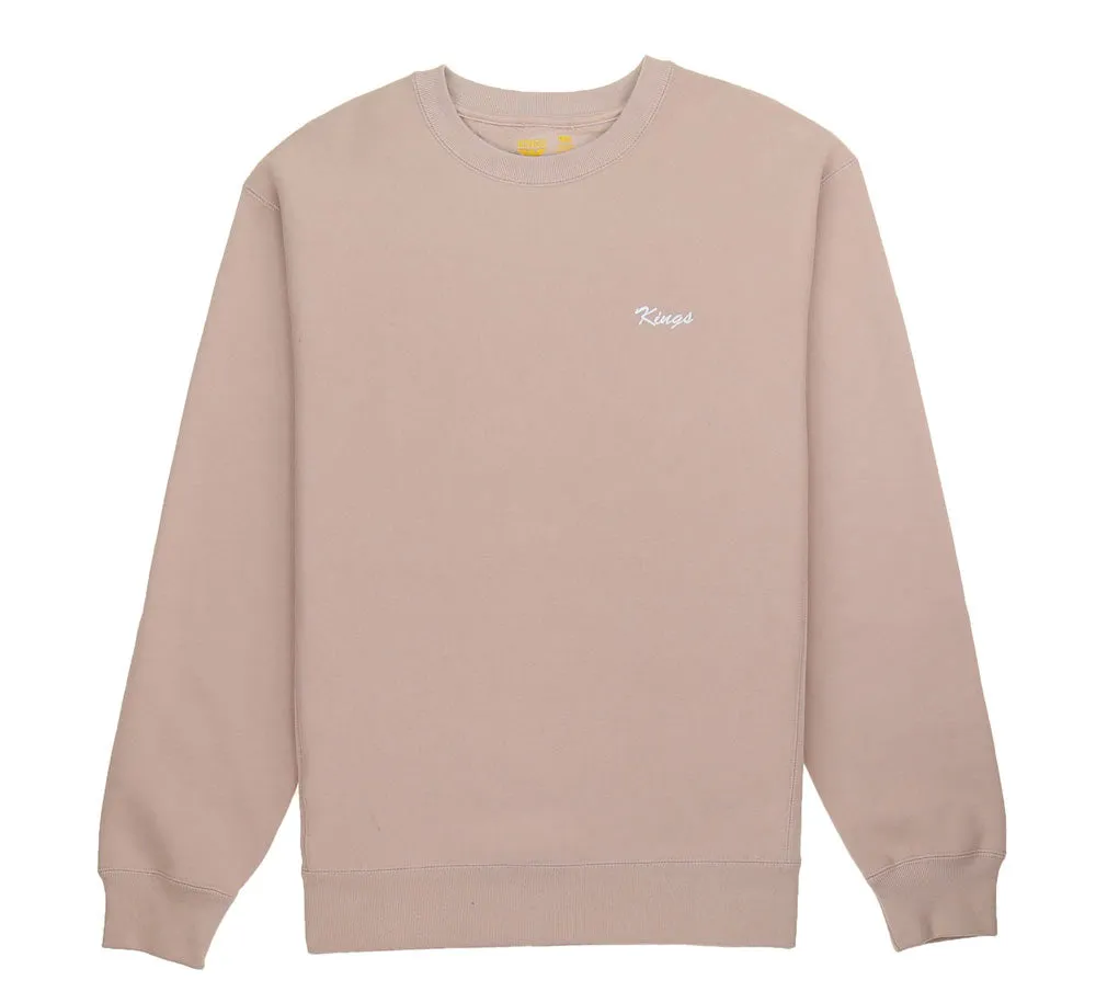 SCRIPT EMBROIDERED HEAVYWEIGHT CREWNECK SWEATER