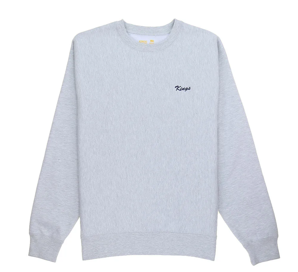 SCRIPT EMBROIDERED HEAVYWEIGHT CREWNECK SWEATER