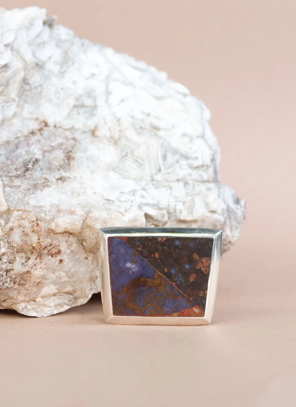 Small Llanite Lapidary Inlay Belt Buckle