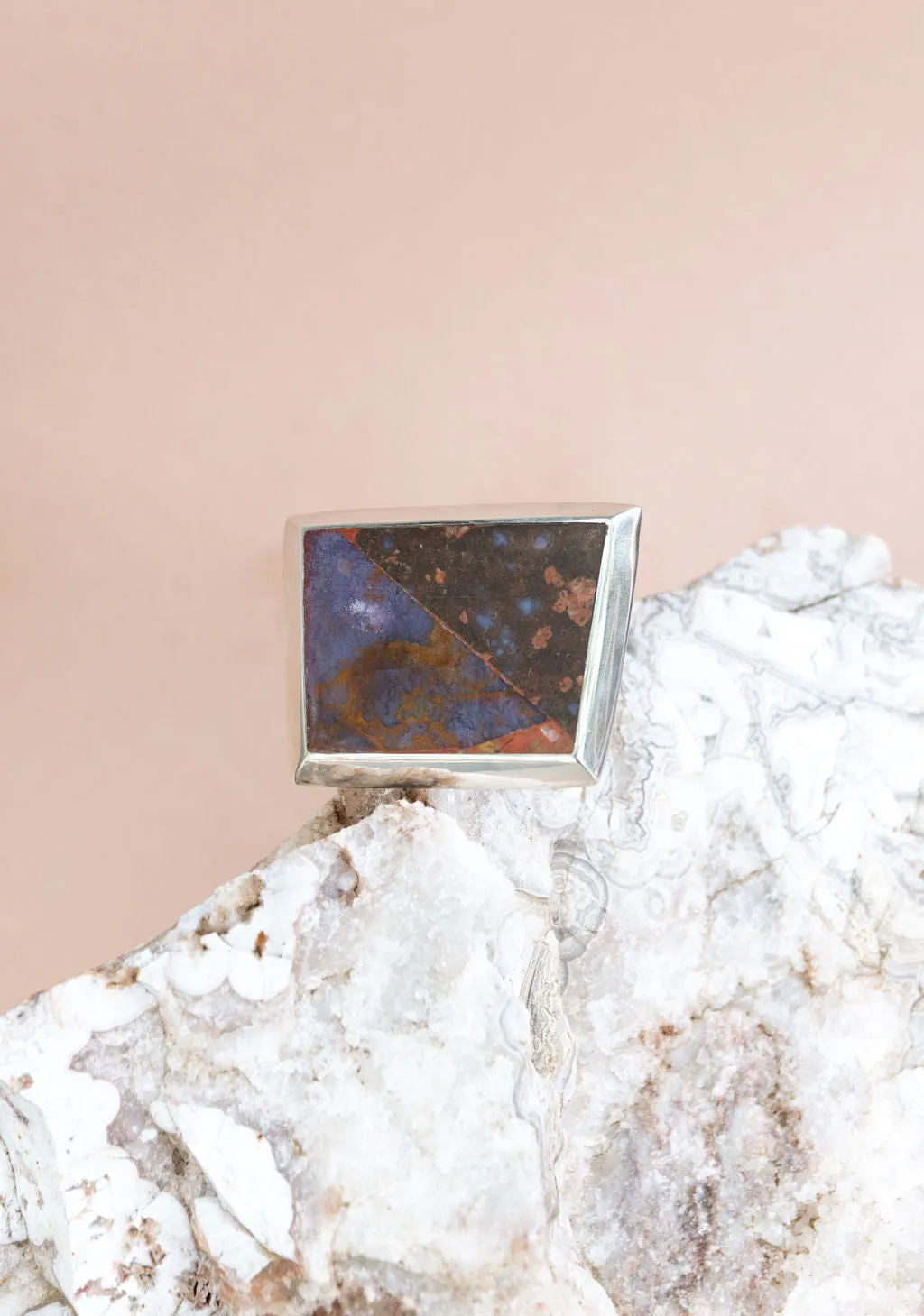 Small Llanite Lapidary Inlay Belt Buckle