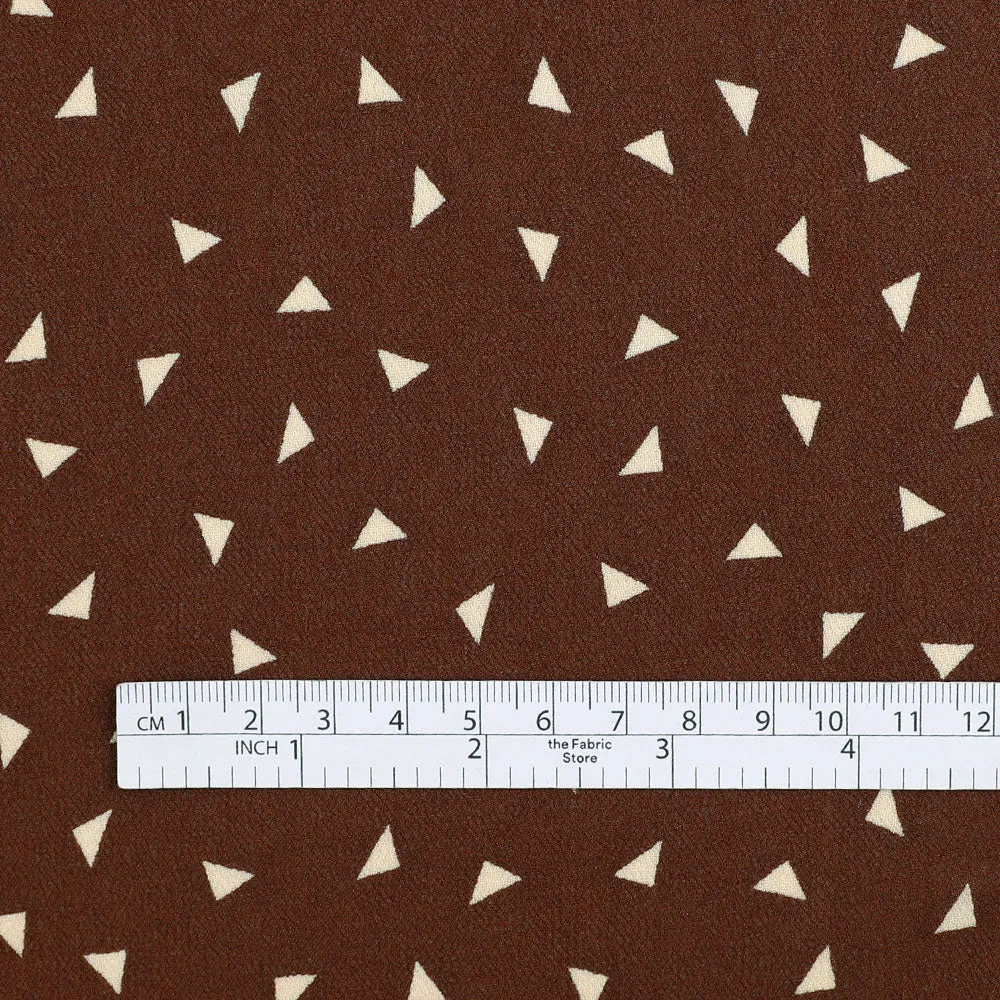 Sprinkle Triangles Viscose Georgette - Ganache