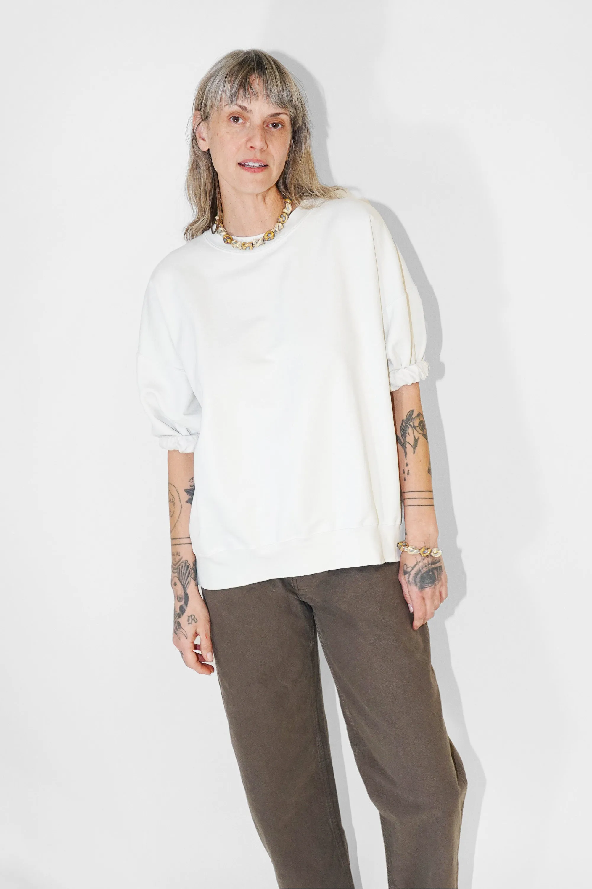 Stanza Sweatshirt in Dirty White