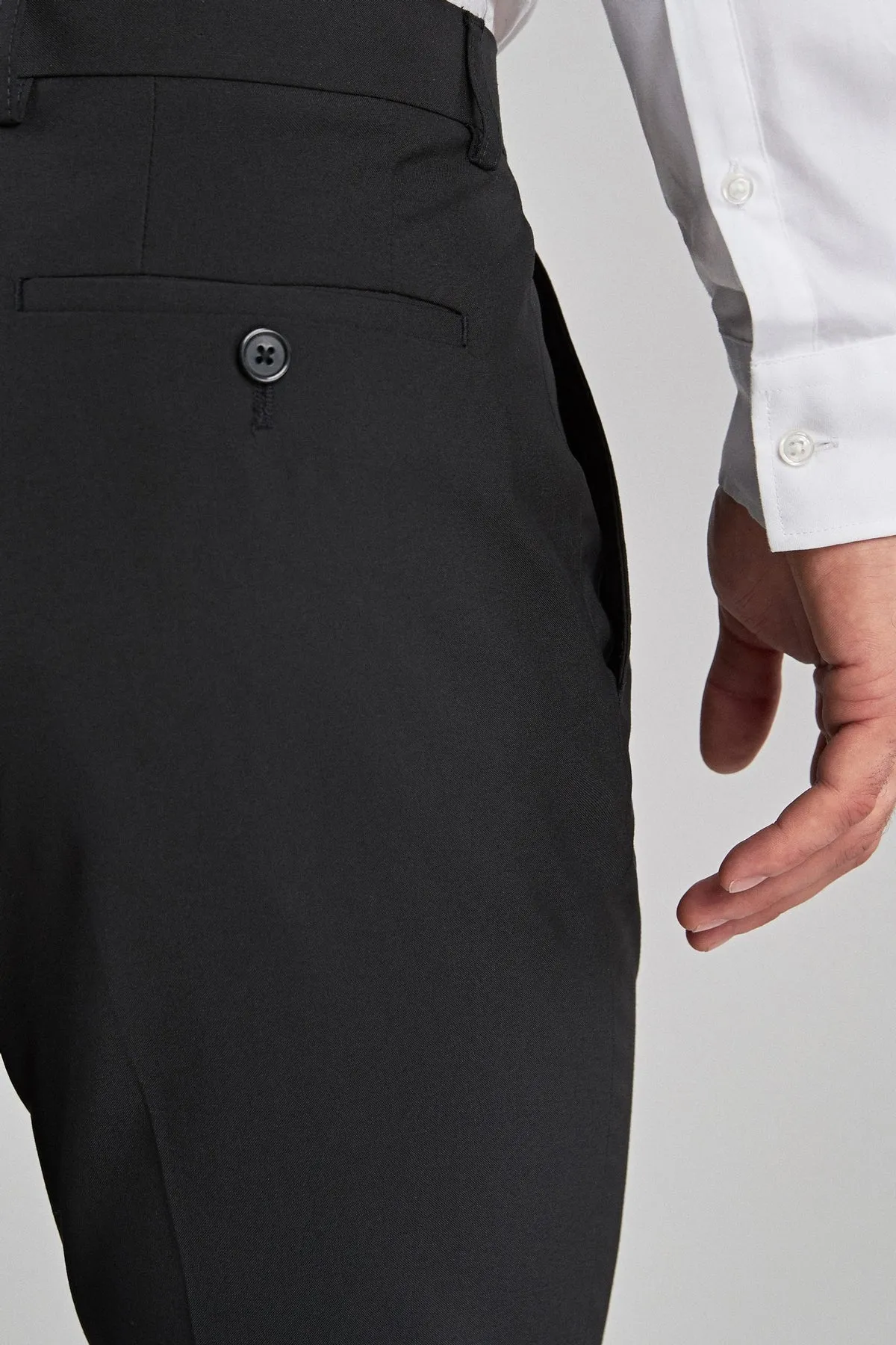 Stretch Plain Front Trousers