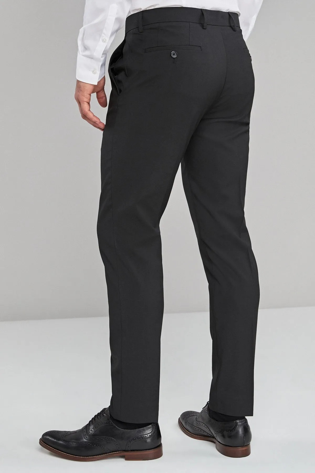 Stretch Plain Front Trousers