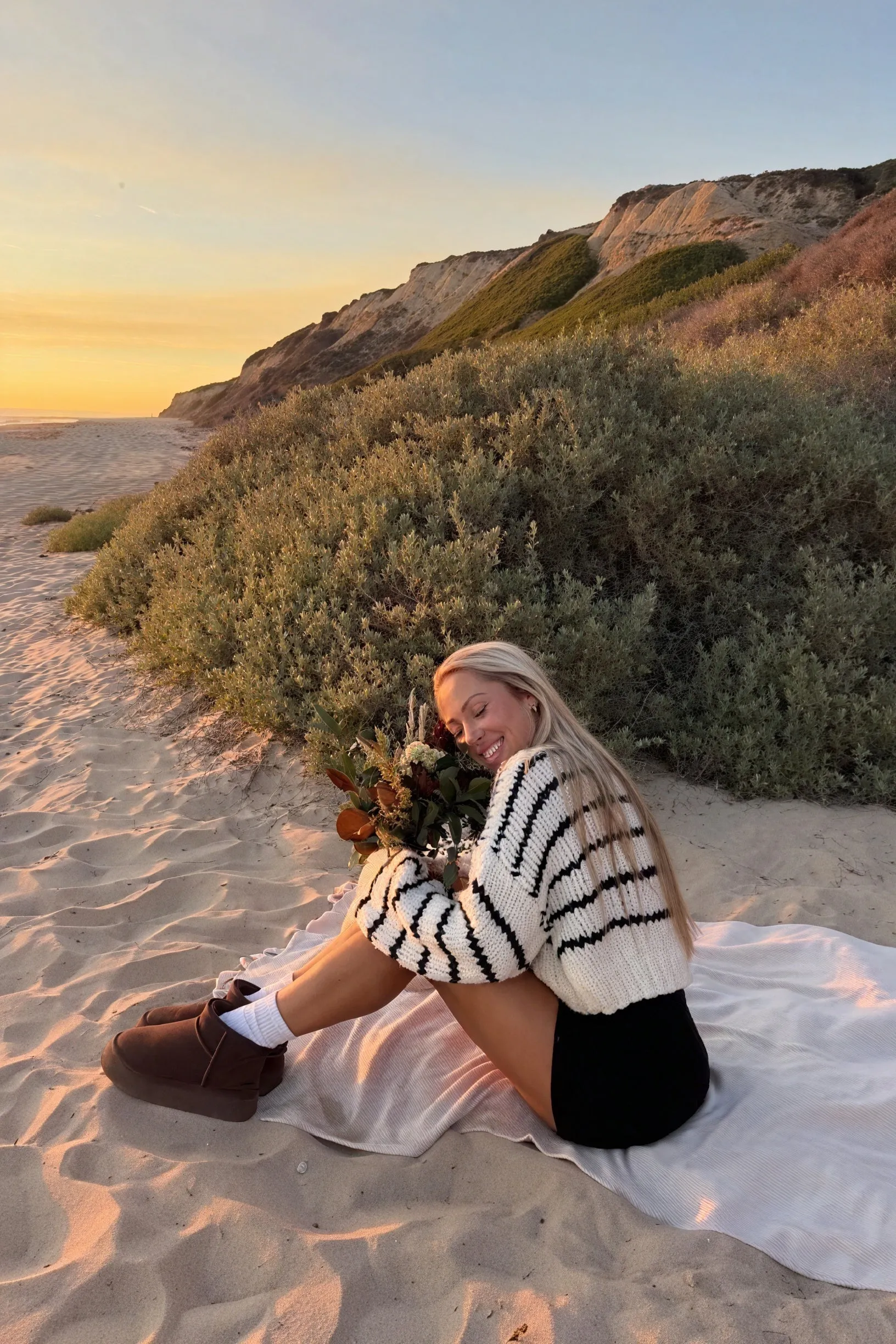 Striped Cropped Knit Sweater