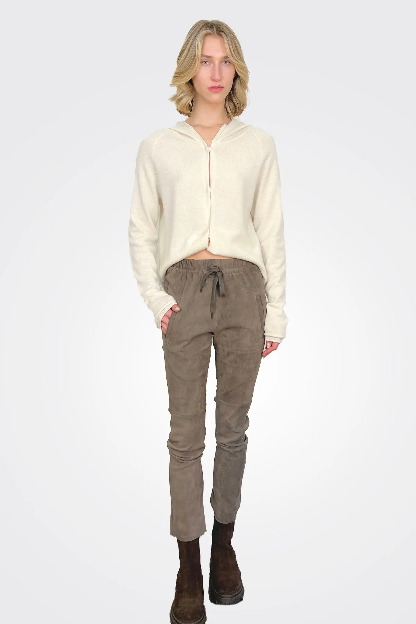 Suede Pants - Clay