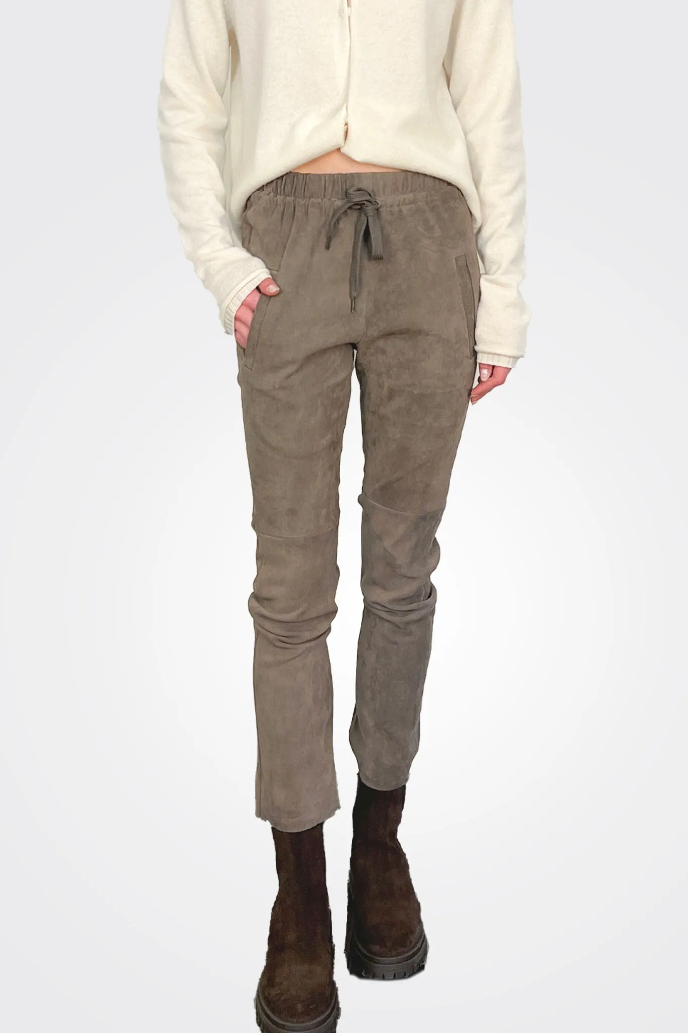 Suede Pants - Clay