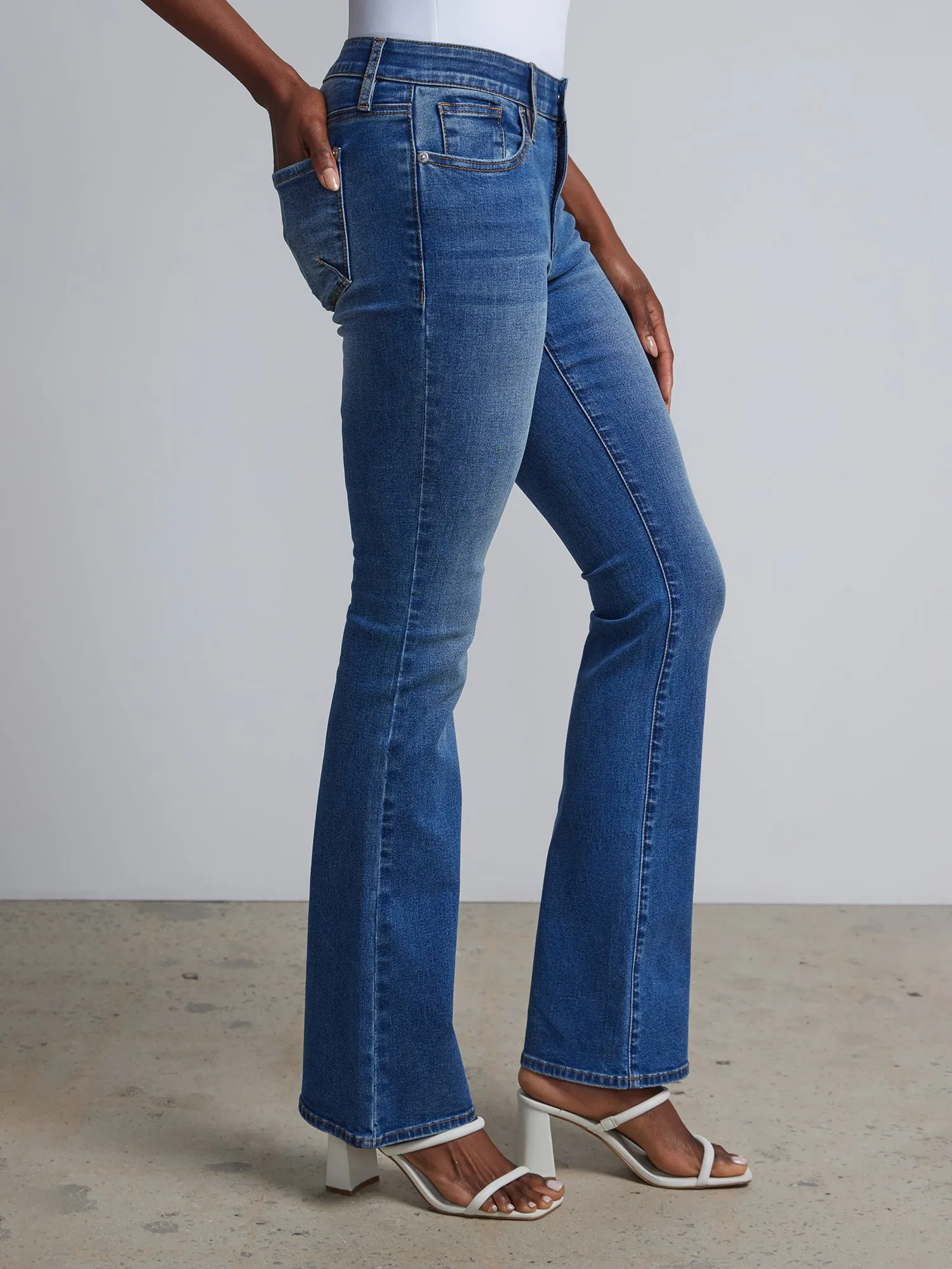Tall Curvy High-Waisted Bootcut Jeans - Dark Wash
