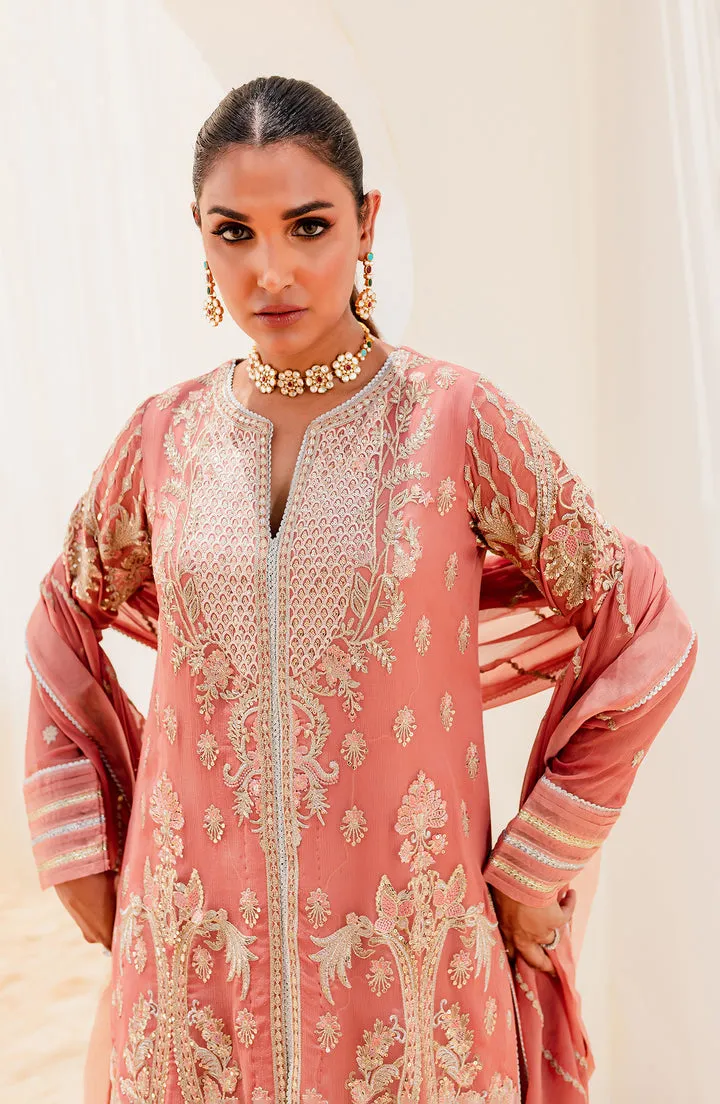 Tea Pink Embroidered Pakistani Salwar Kameez Dupatta Classic Suit