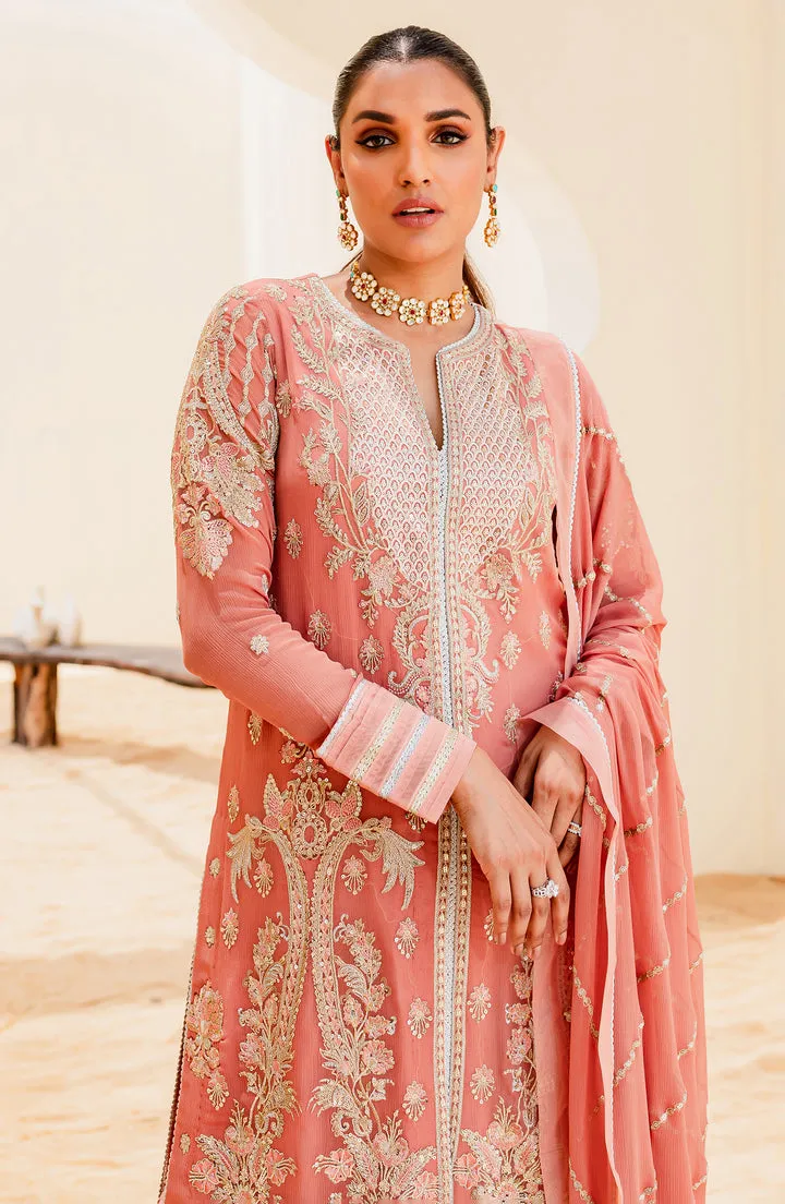 Tea Pink Embroidered Pakistani Salwar Kameez Dupatta Classic Suit