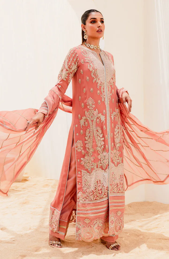 Tea Pink Embroidered Pakistani Salwar Kameez Dupatta Classic Suit