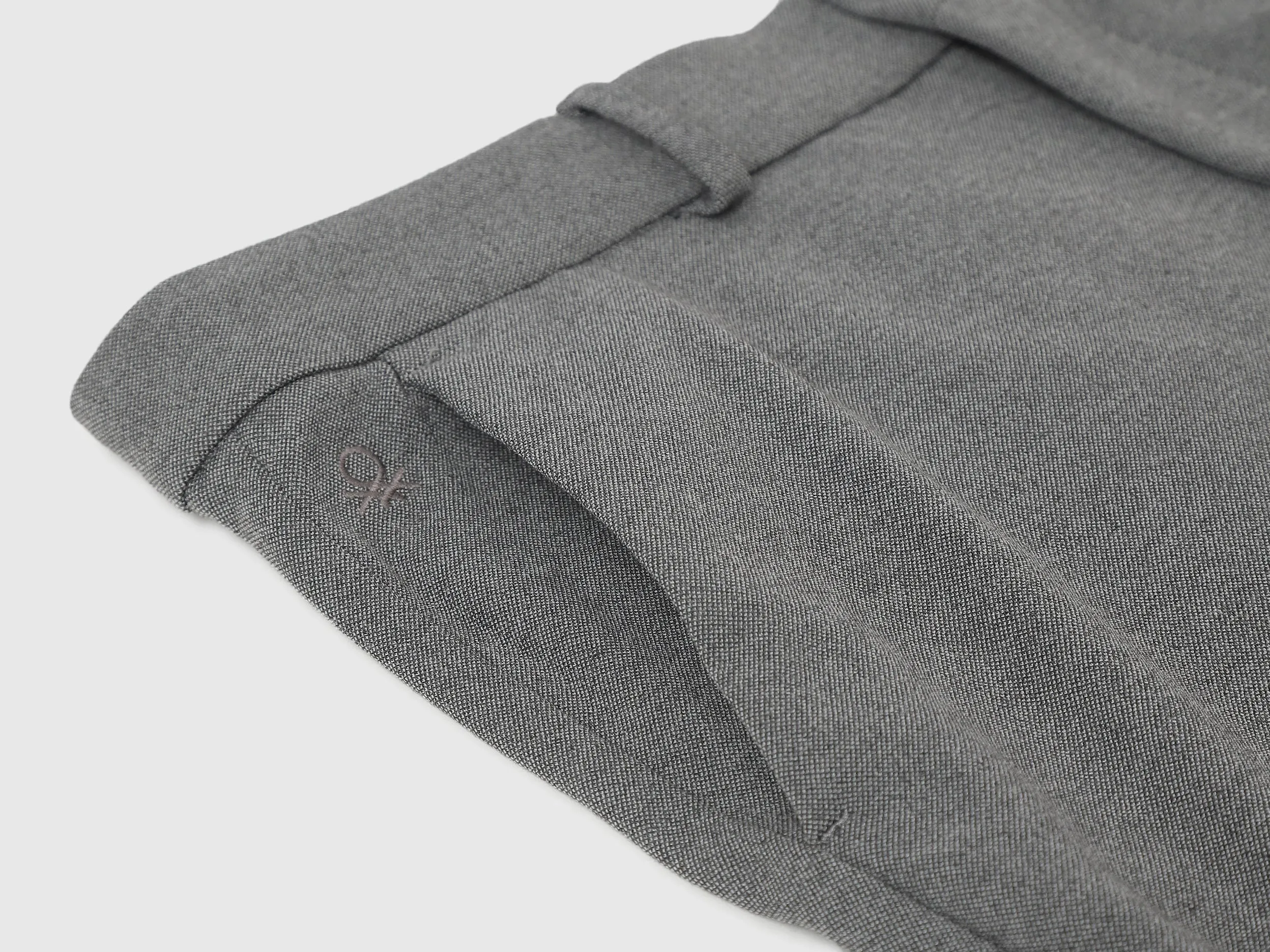 Textured Slim Fit Trousers