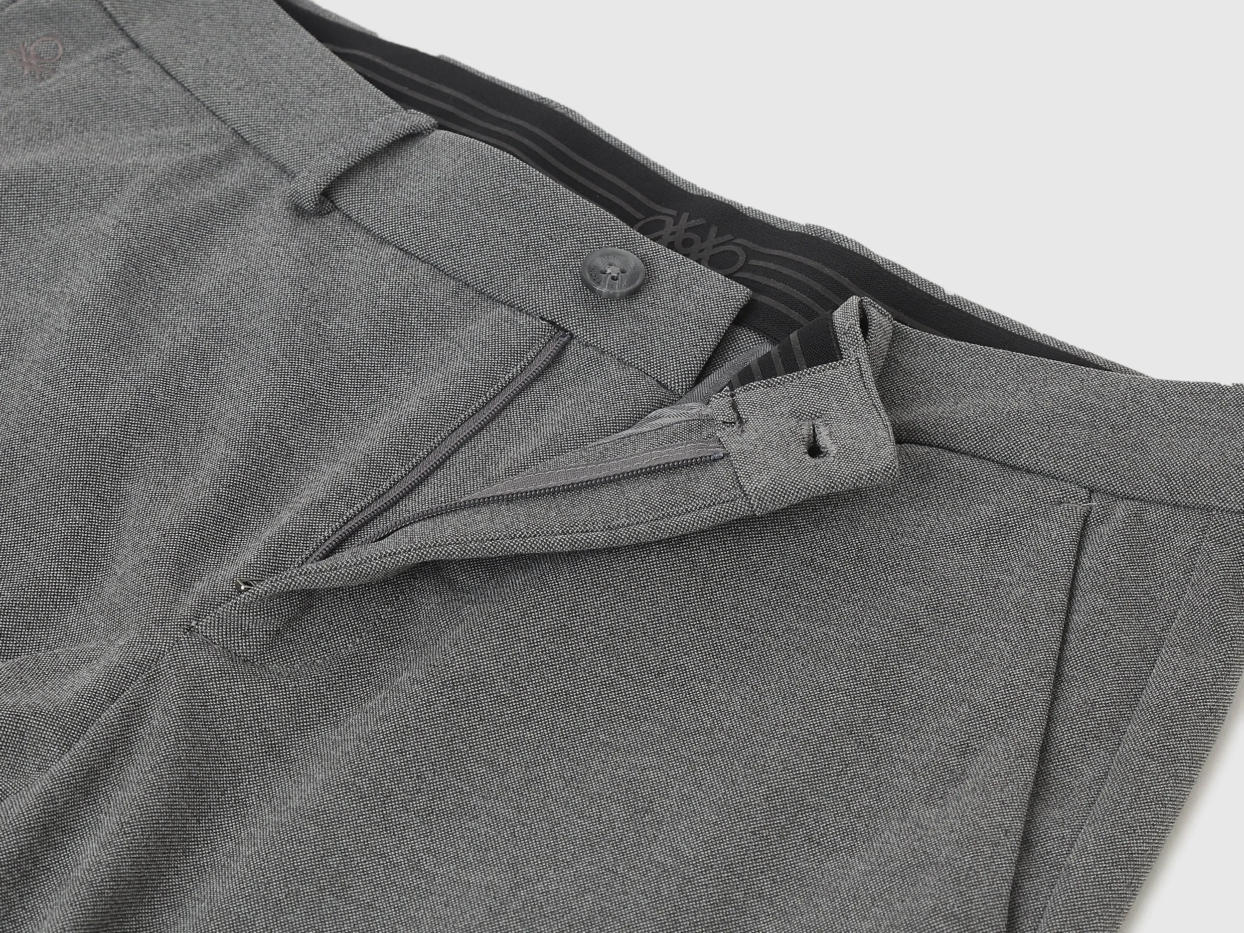 Textured Slim Fit Trousers