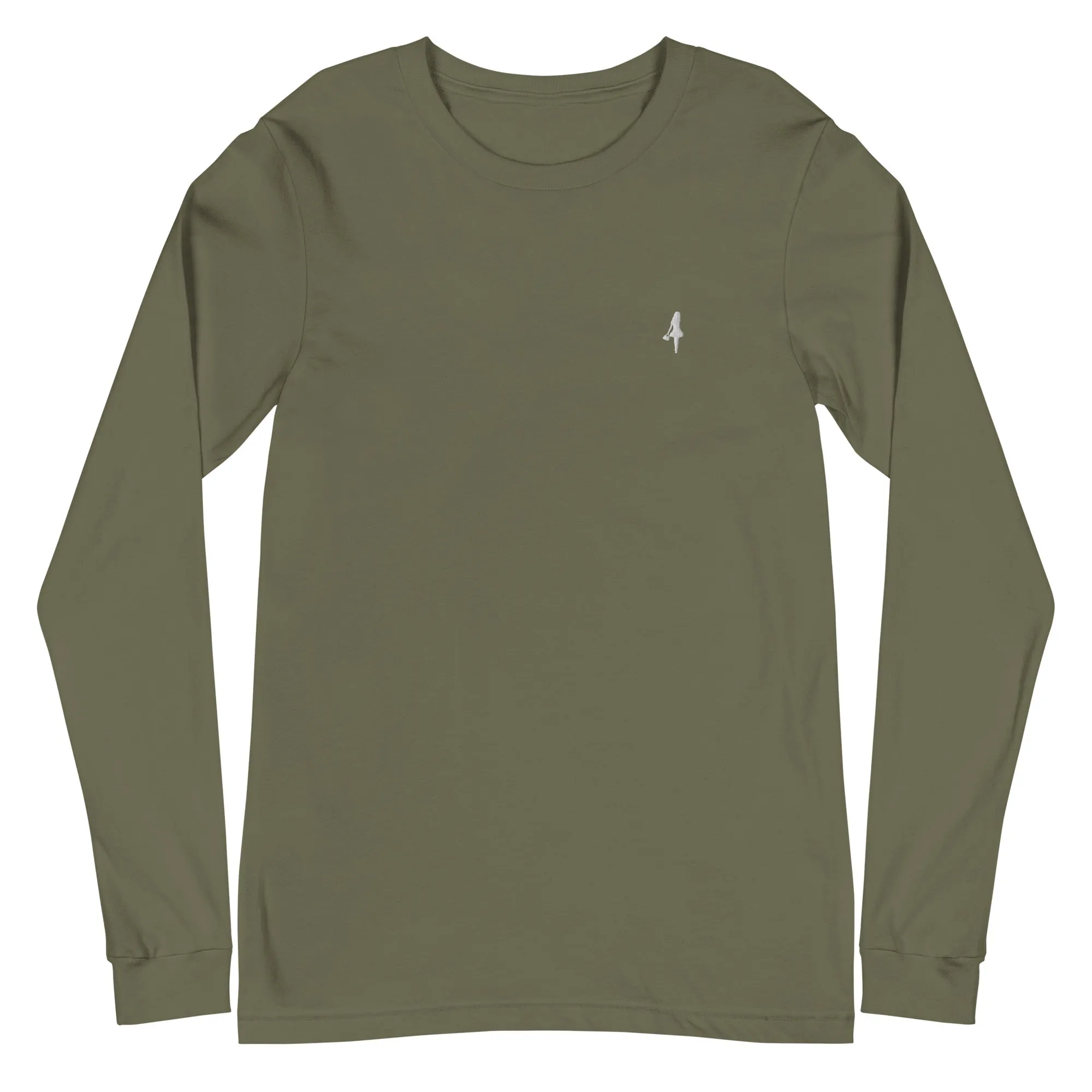 The Aira Collection Embroidered Logo Long Sleeve Tee