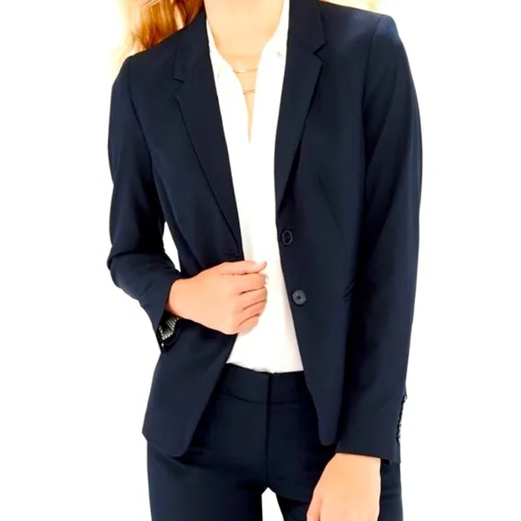 The Limited Navy Essentials Suit Jacket