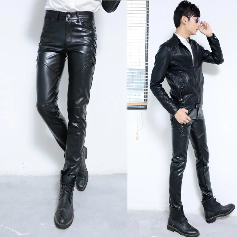 Thick PU Leather Pants for Women