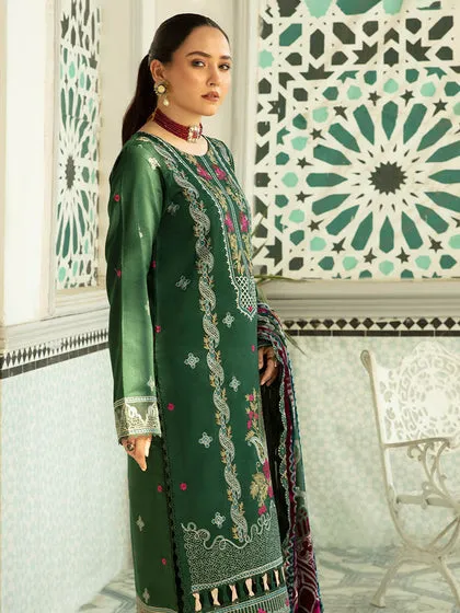 Traditional Green Embroidered Pakistani Salwar Kameez Dupatta Salwar Suit