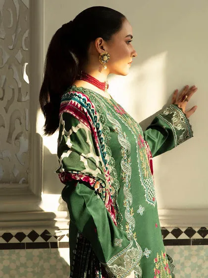 Traditional Green Embroidered Pakistani Salwar Kameez Dupatta Salwar Suit