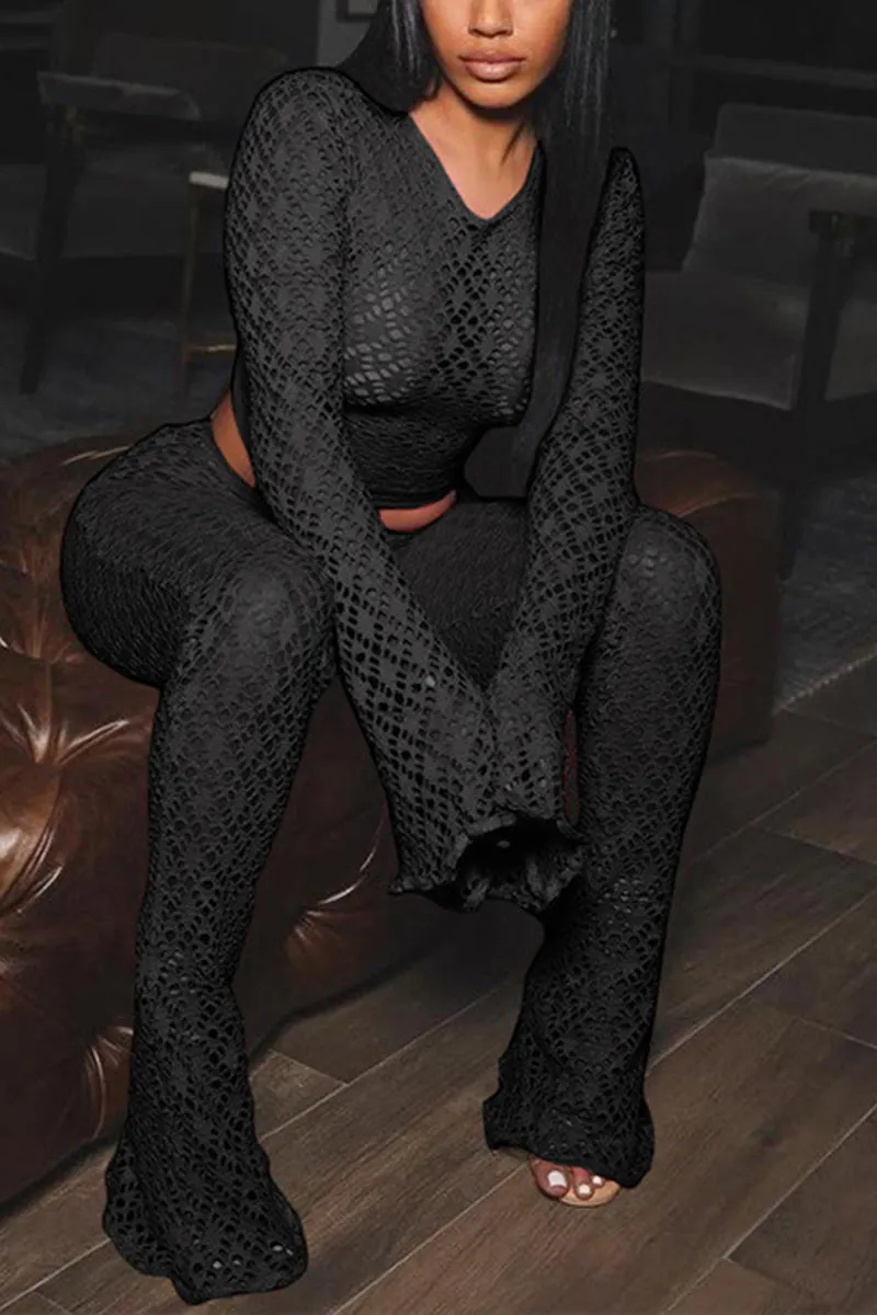 UK0362 Fishnet Shirt and Pants Set