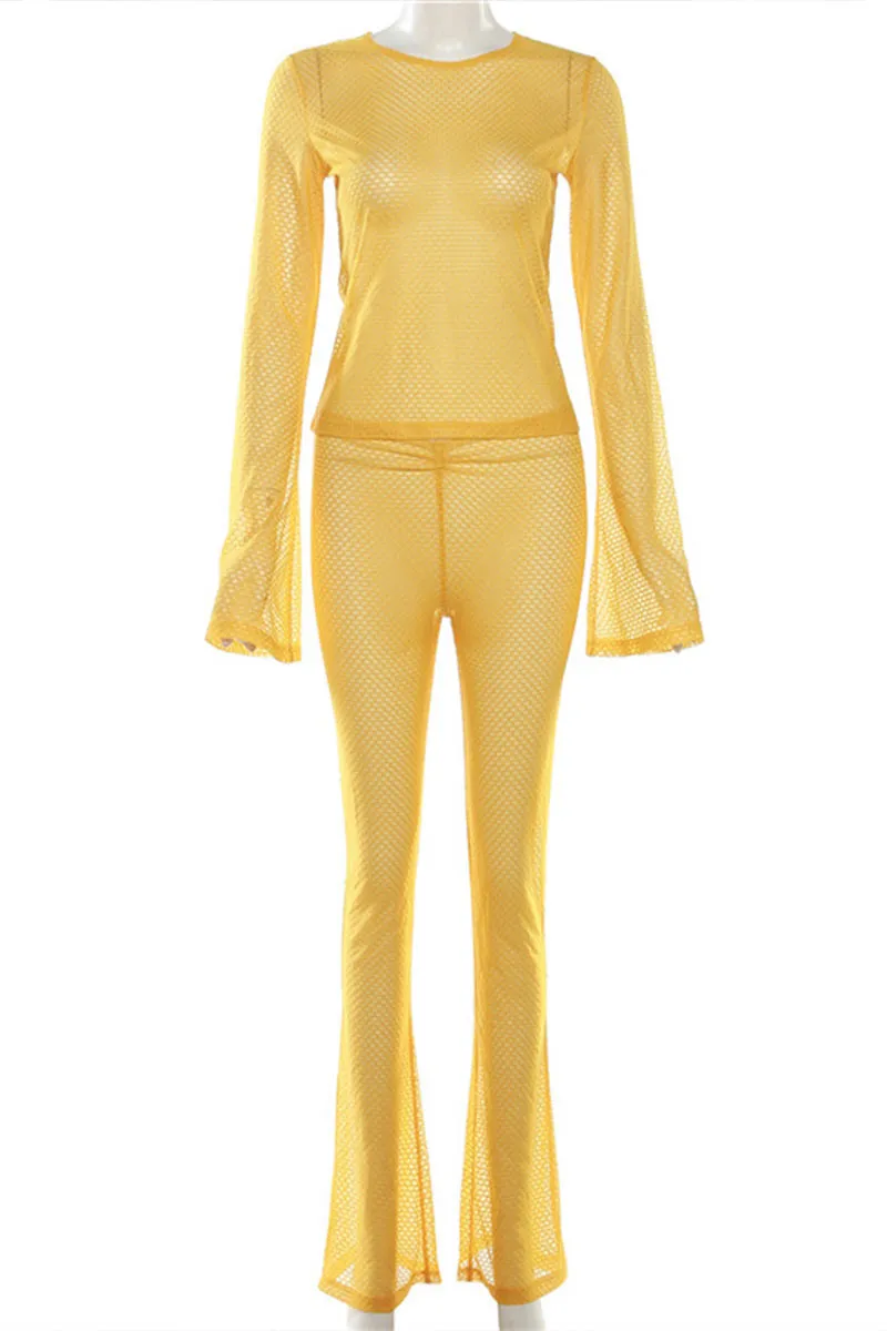 UK0472 Mesh Shirt and Pants Set